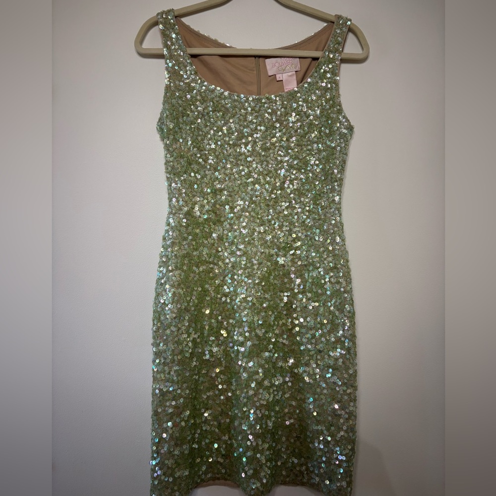 Marc Bouwer Green Sequin Dress